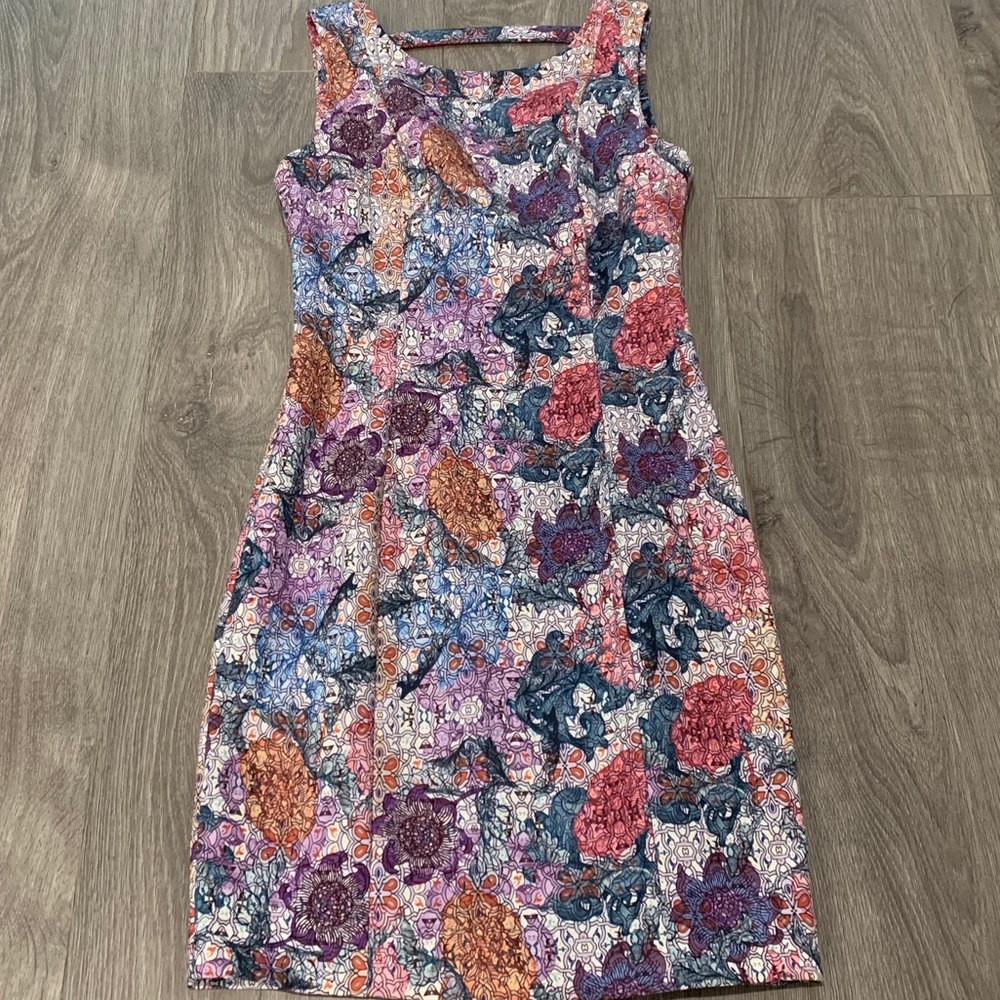 H&M floral fitted dress